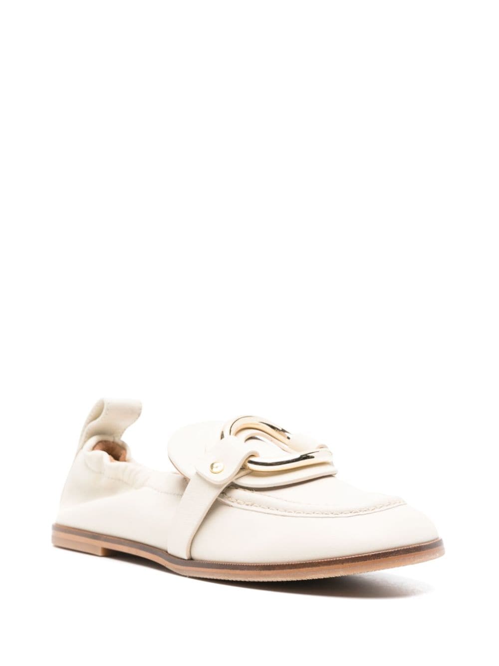 See by Chloé ring-embellished loafers - Wit
