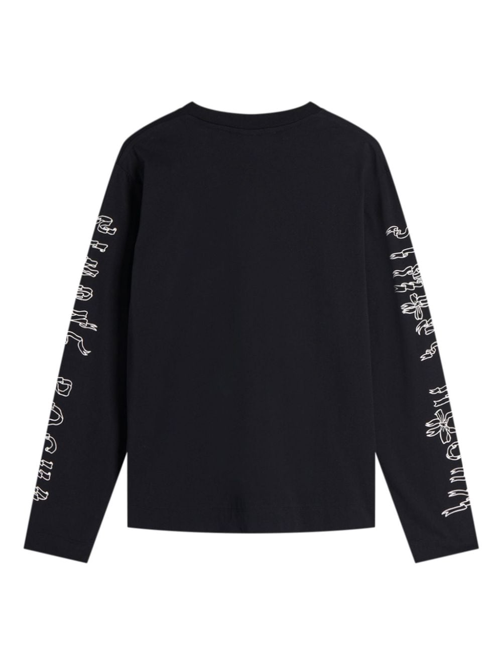 Simone Rocha graphic logo-print cotton top - Zwart