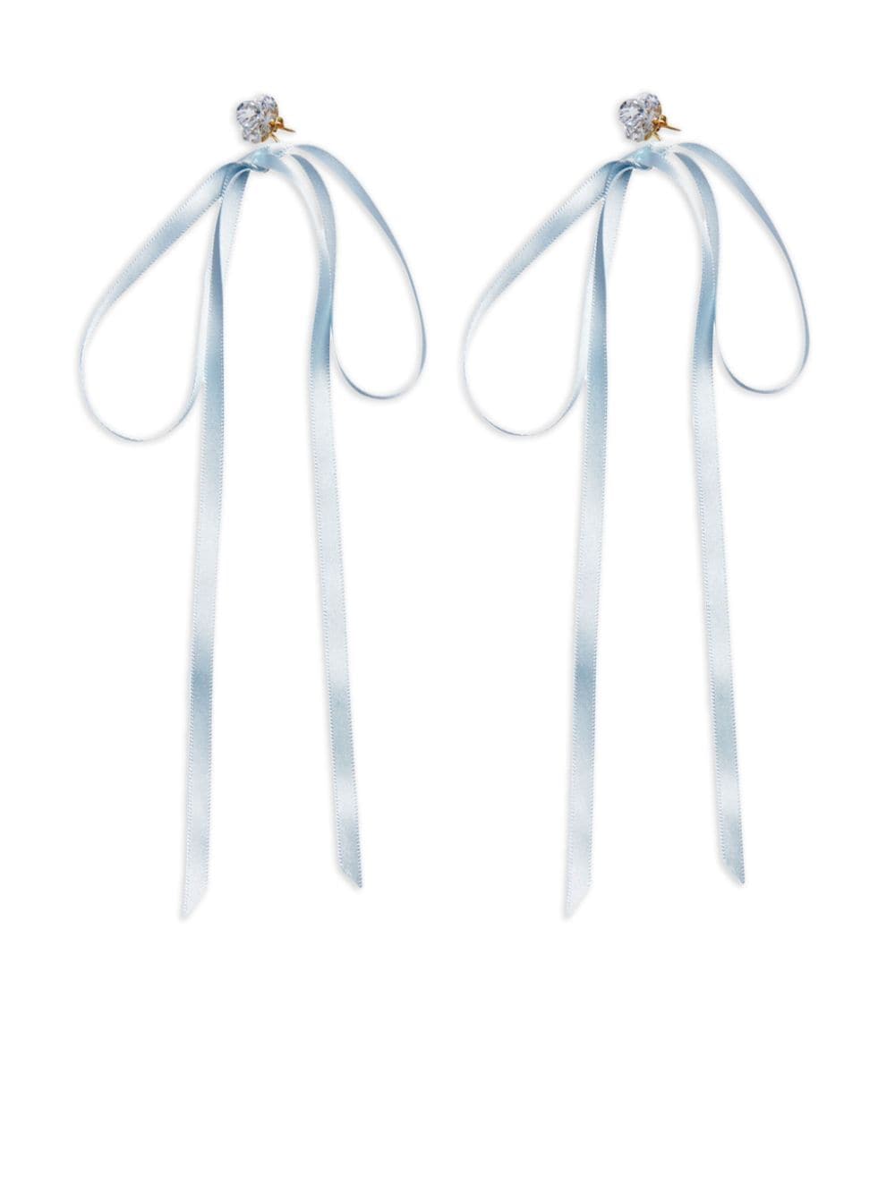 Simone Rocha bow-detail earrings - Blauw