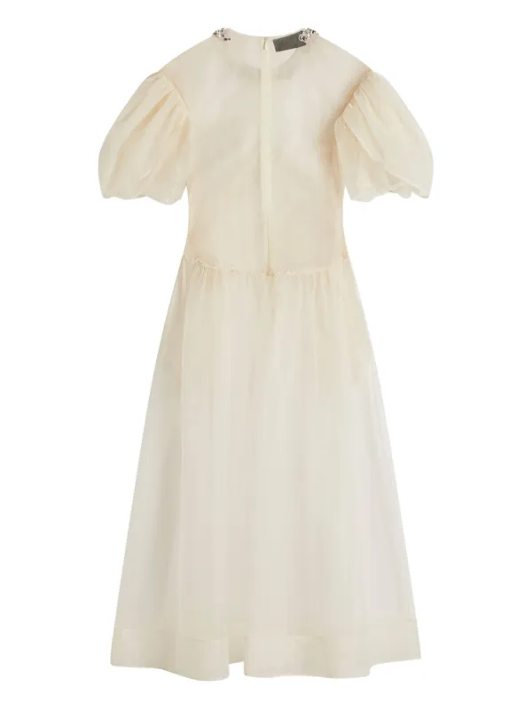 SIMONE ROCHA Corset Cotton-Poplin Shirt Dress in White