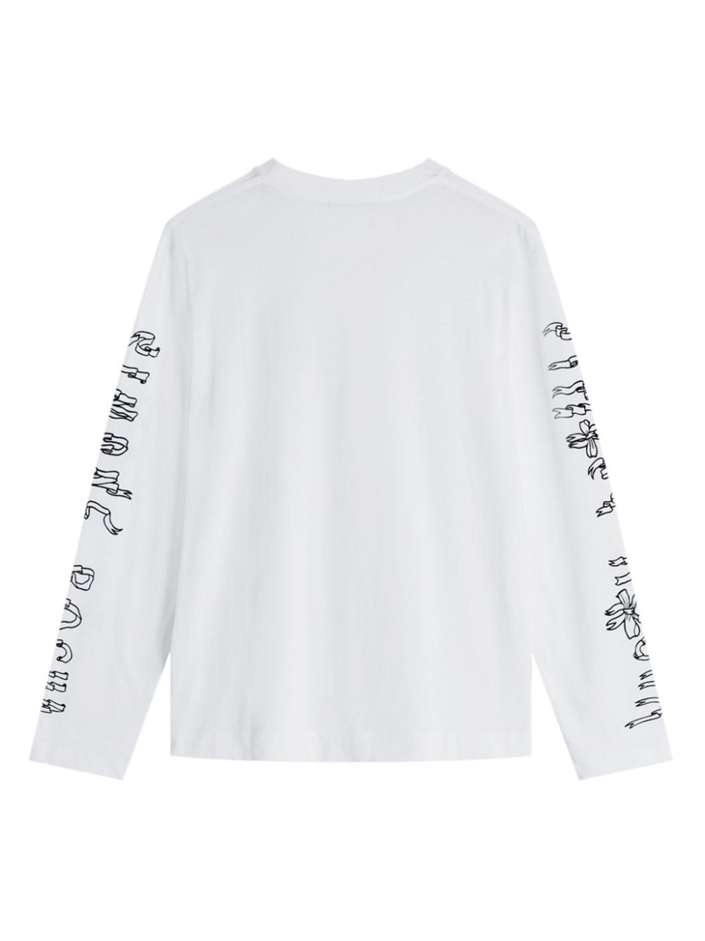 Simone Rocha graphic logo-print cotton top - Wit