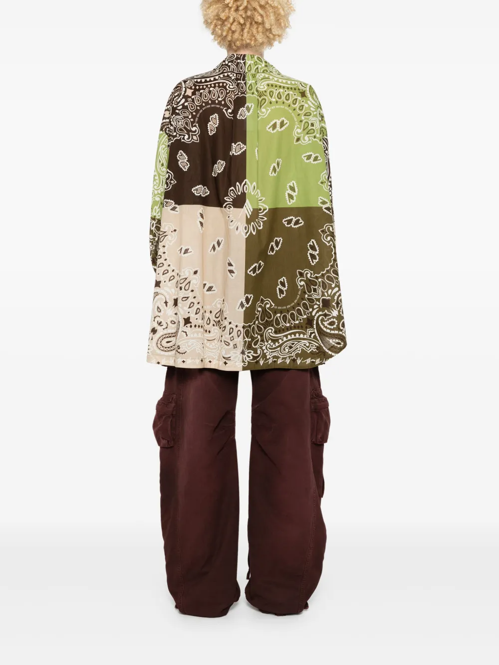 The Attico Overhemd met paisley-print Bruin