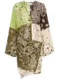 The Attico paisley-print cotton mini dress - Brown