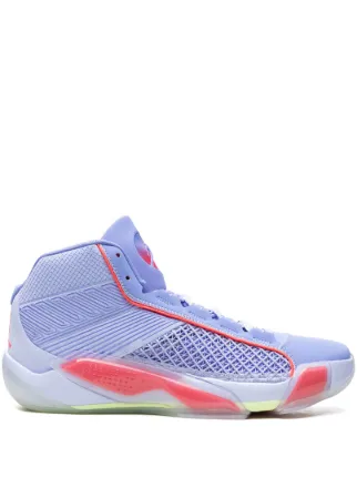 pink and blue jordan shoes
