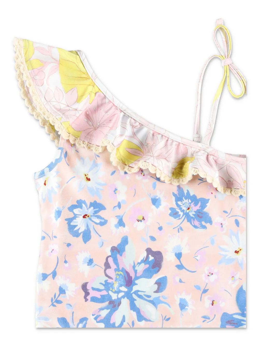 ZIMMERMANN Kids Badpak met ruches en bloemenprint Blauw