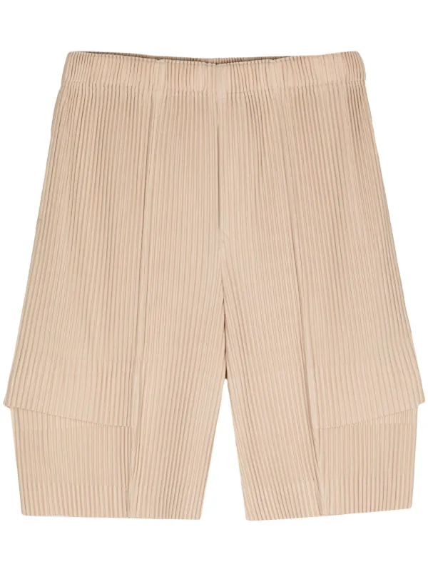 Homme Plissé Issey Miyake Cargo Pleated Shorts | Green