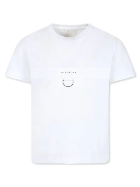 Givenchy Kids playera con logo estampado