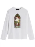 Simone Rocha stained glass-graphic print cotton t-shirt - White