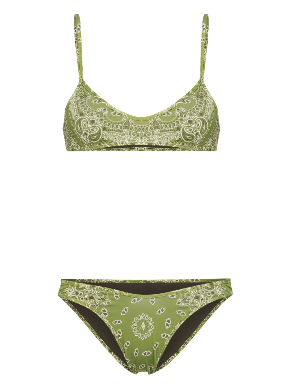 The Attico Bikini met bandanaprint Groen