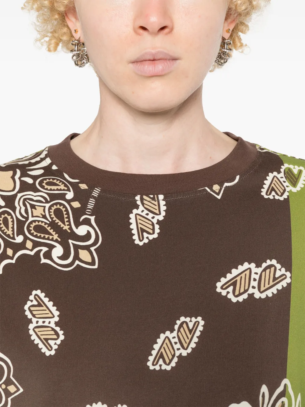 The Attico T-shirt met paisley-print Bruin