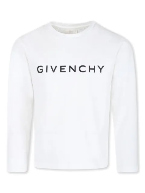 Givenchy Kids playera con logo estampado