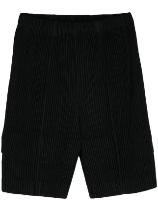 Homme Plissé Issey Miyake プリーツ カーゴショーツ | ブラック
