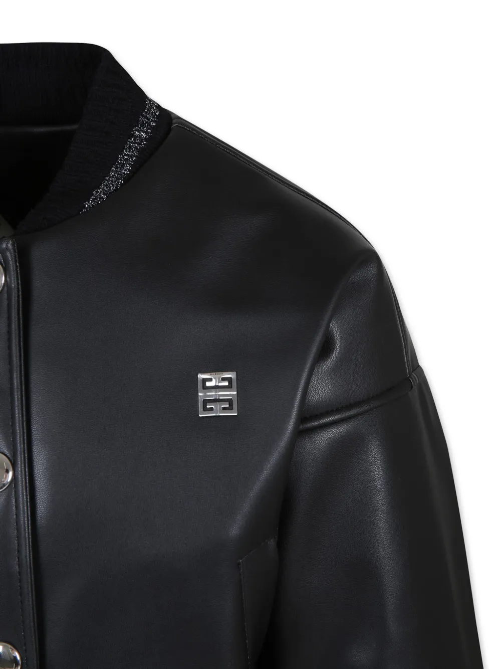 Givenchy Kids Jack van imitatieleer met logoplakkaat Zwart