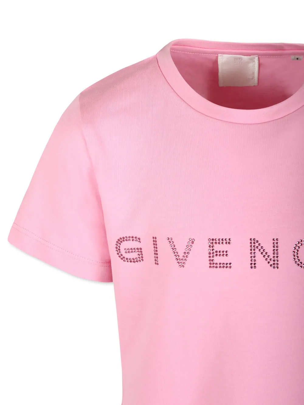 Givenchy Kids Katoenen jurk met logo van studs Roze