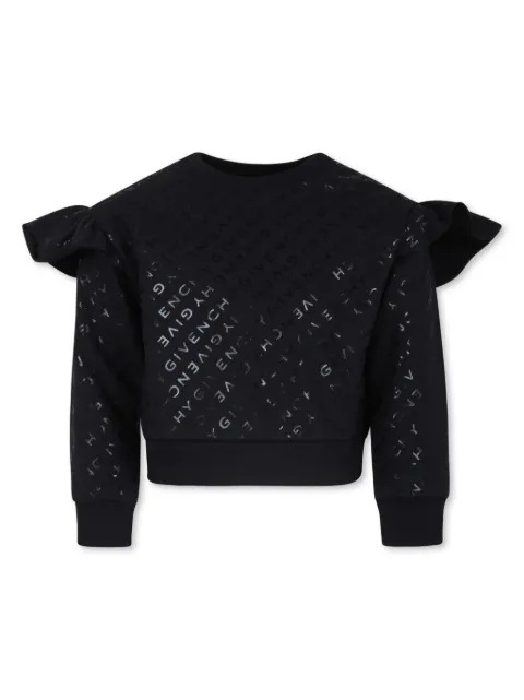 Givenchy Kids logo-print cotton-blend sweatshirt 