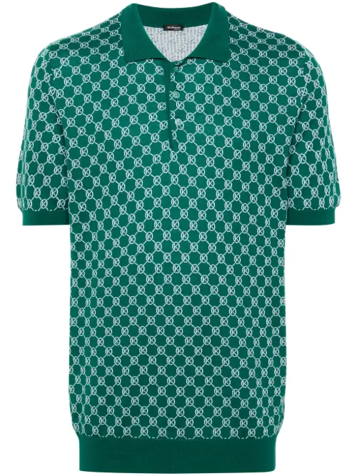 Polo en maille à motif monogrammé - Kiton - Modalova
