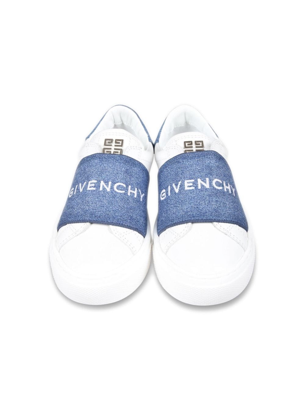 Givenchy Kids denim-panelled slip-on sneakers White