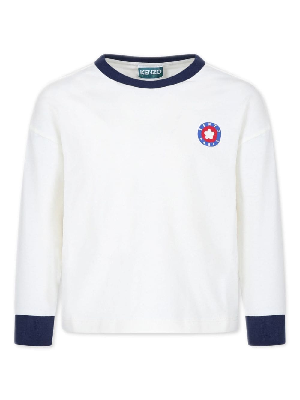 Kenzo Kids' Boke Flower Cotton Sweatshirt In White