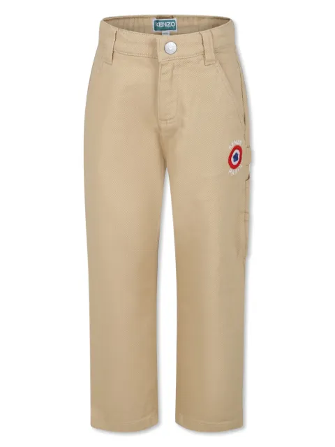 Kenzo Kids Calça cargo com logo bordado