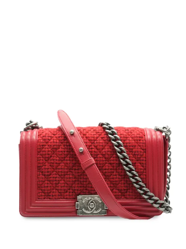 Chanel boy red bag sale