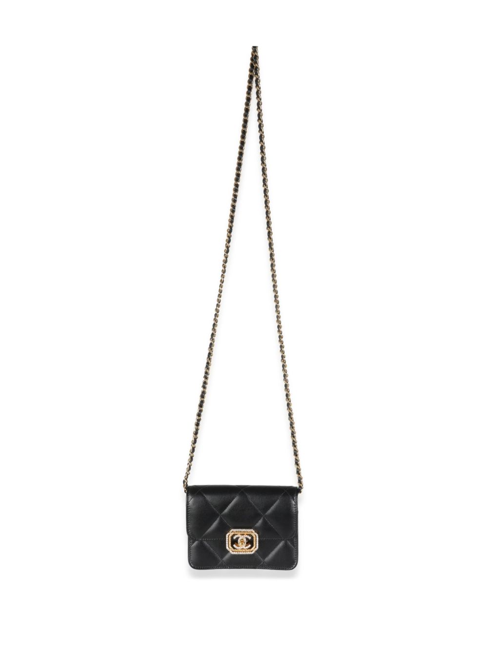 Affordable HOT SALE CHANEL 2021-2023 CC turn-lock diamond-quilted mini bag Women