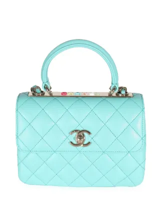 CHANEL Pre Owned 2021 2023 Mini Trendy CC top handle Bag Blue FARFETCH AZ