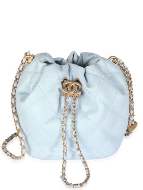 HOT SALE CHANEL 2021-2023 CC quilted bucket bag Women