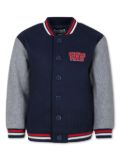 Kenzo Kids appliqué varsity bomber jacket - Blue