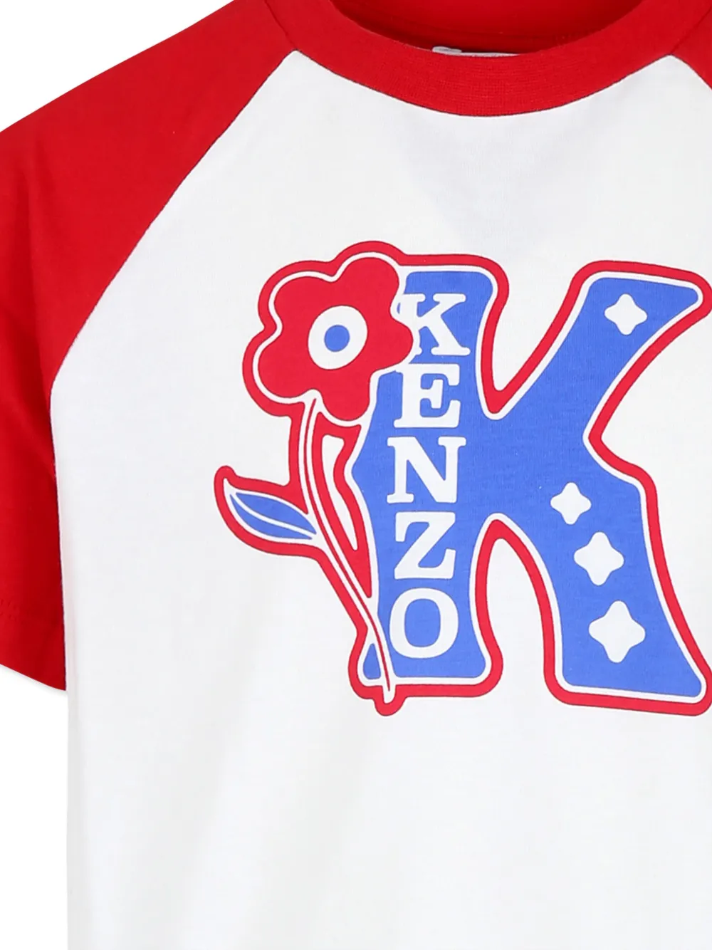 Kenzo Kids T-shirt van biologisch katoen met logoprint Wit