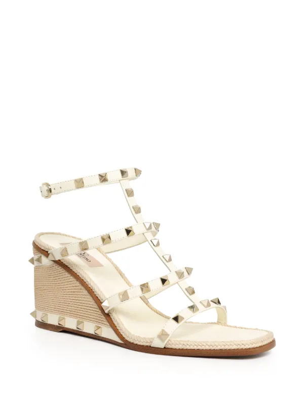 Valentino Garavani ロックスタッズ ウェッジサンダル | ニュートラル