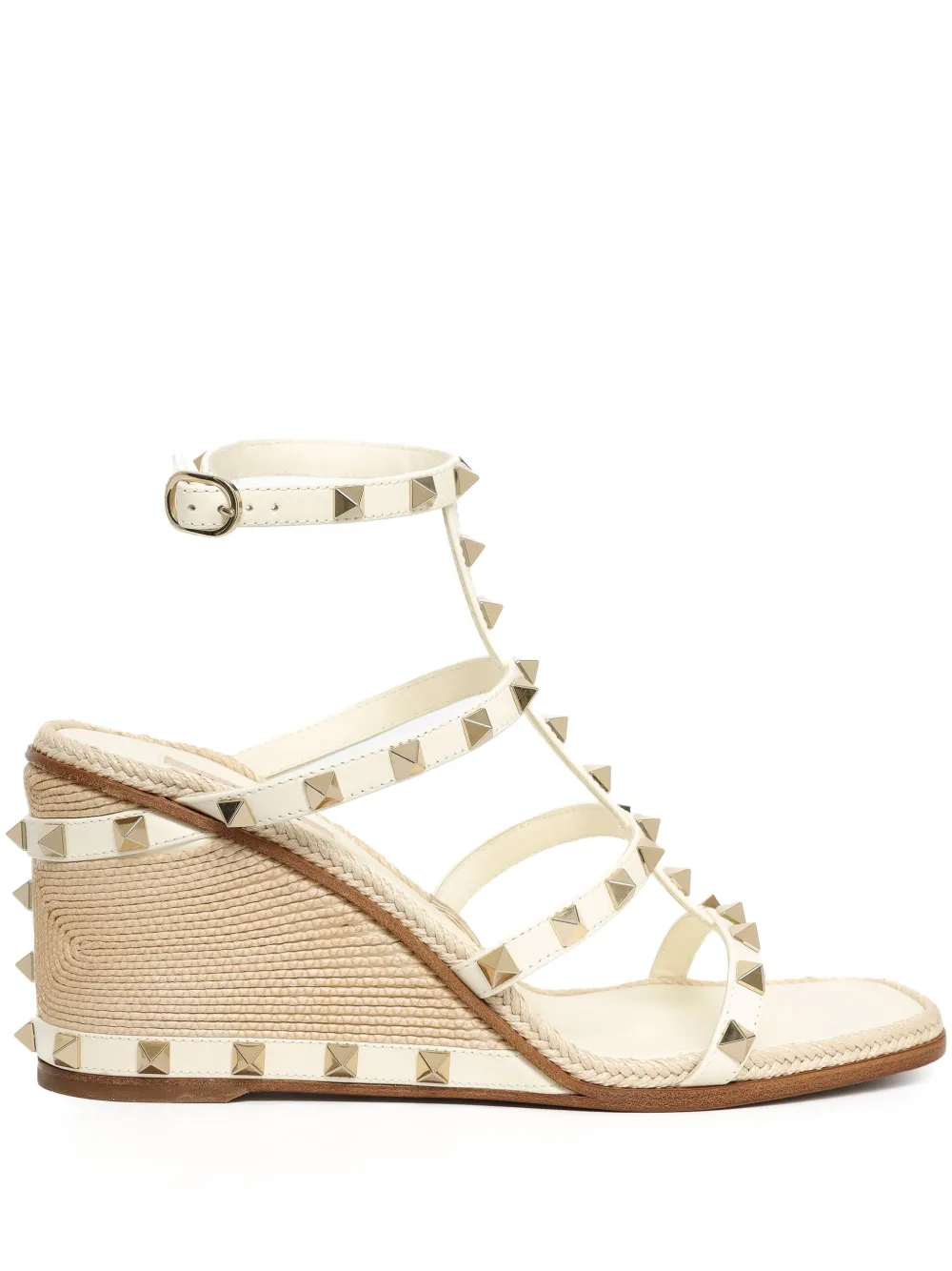 Valentino Garavani 100mm Rockstud espadrilles Neutrals