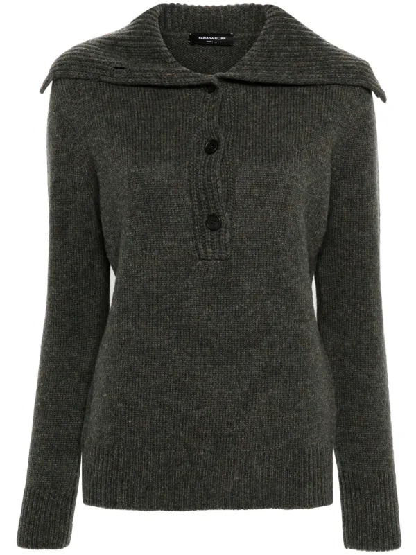 カシミヤ・絹】ファビアナフィリッピ タートルネックニット アイボリー