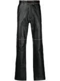 Martine Rose straight-leg leather trousers - Black