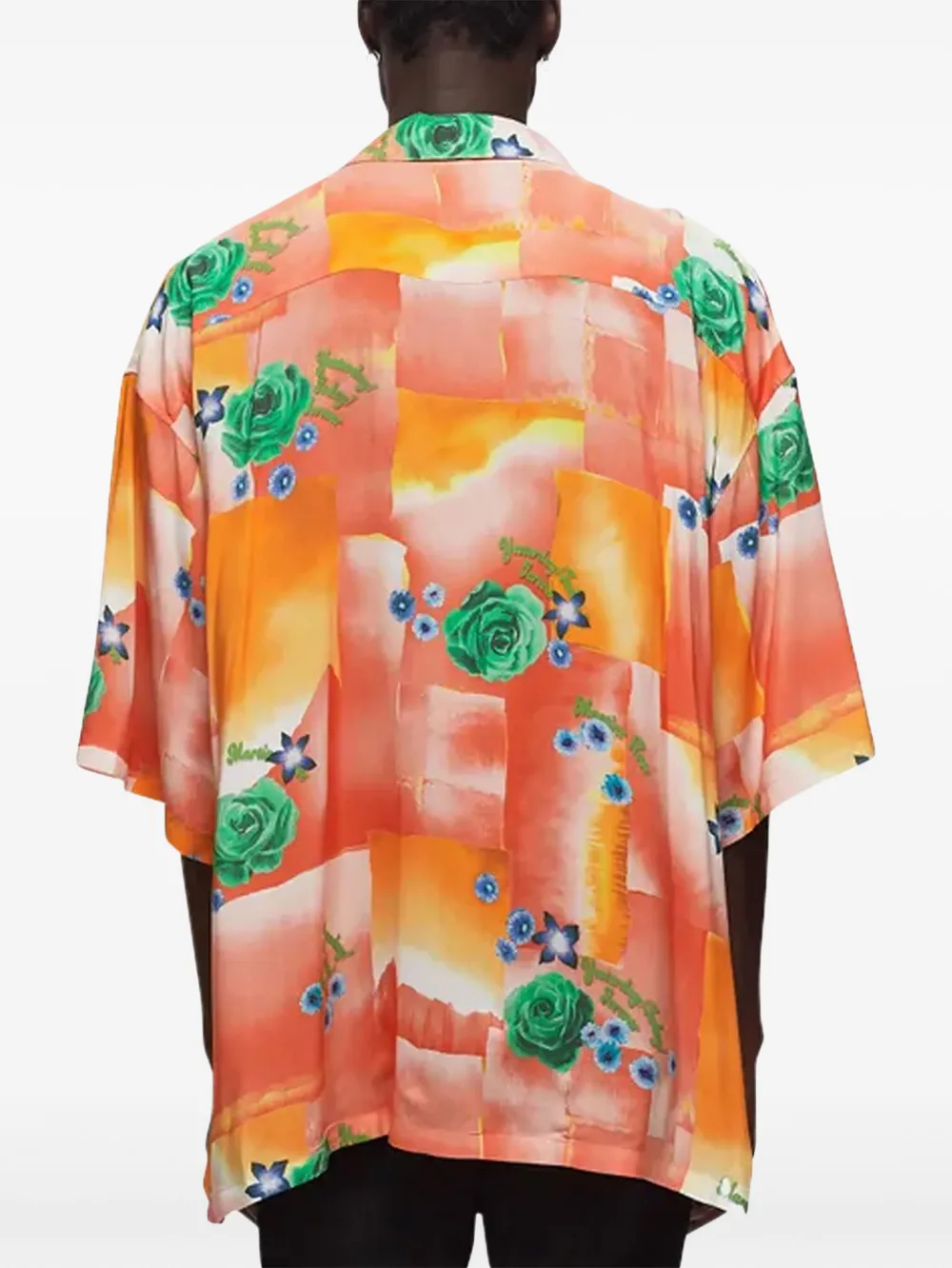 Martine Rose Overhemd met bloemenprint - Oranje