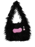 Martine Rose charm-detail faux-fur tote bag - Black