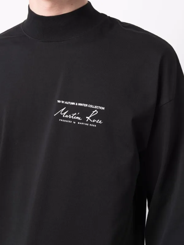 Martine Rose logo-print mock-neck T-shirt | Black | FARFETCH