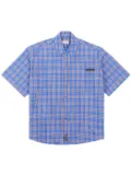 Martine Rose Wrap checked shirt - Blue