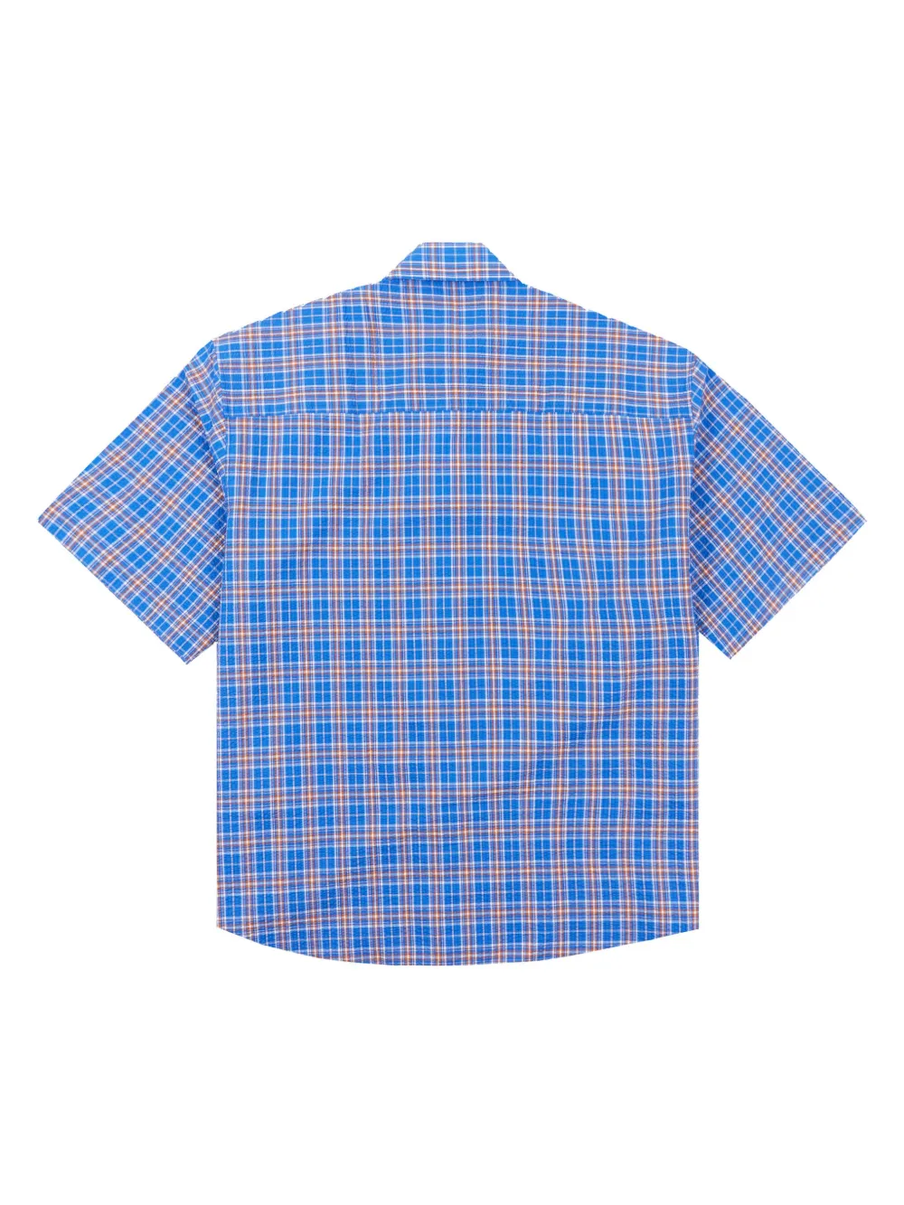 Martine Rose Geruit wikkeloverhemd - Blauw