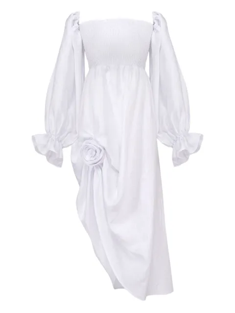 Sleeper Atlanta smocked off-shoulder dress