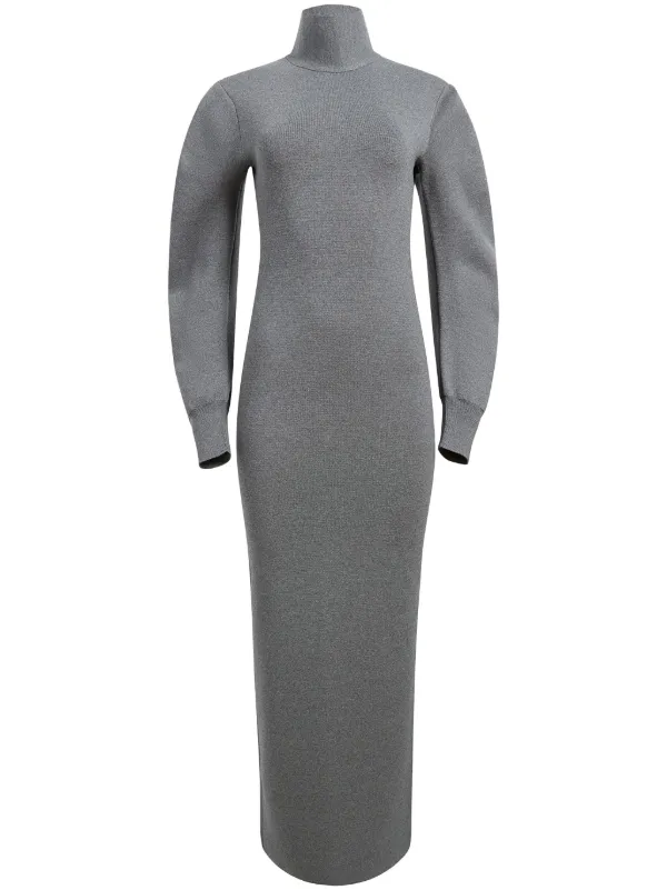 Khaite Storm Dress in Sterling - Grey Designer Dress - Size: XS Khaite Storm Dress in Sterling - Grey Designer Dress - Size: XS