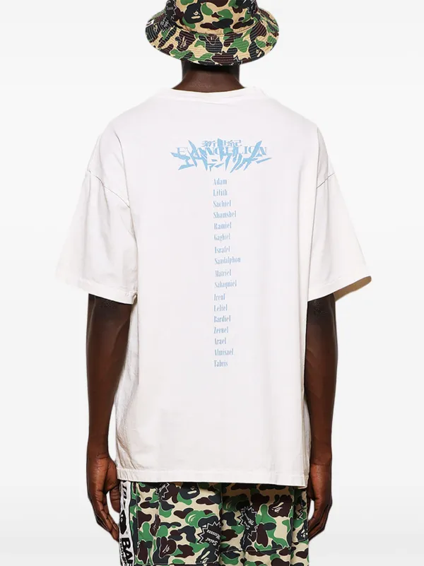 SAINT MXXXXXX Evangelion Shinji Cotton T-shirt | White | FARFETCH ID