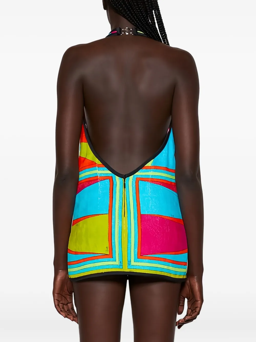 Pucci Printed Halterneck Mini Dress In Multi