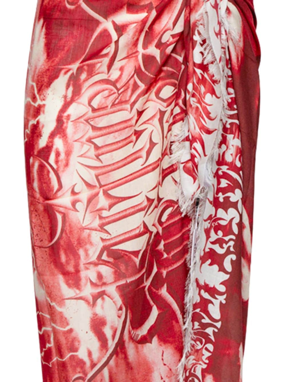 Jean Paul Gaultier Diablo stranddoek met abstracte print - Wit