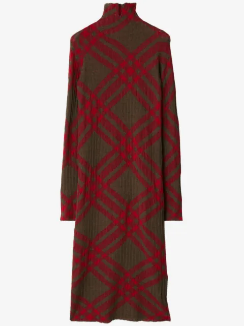 Burberry checkered wool blend shift dress 