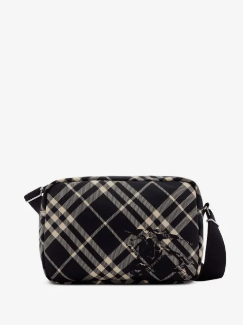 Burberry EKD-appliqué checked crossbody bag