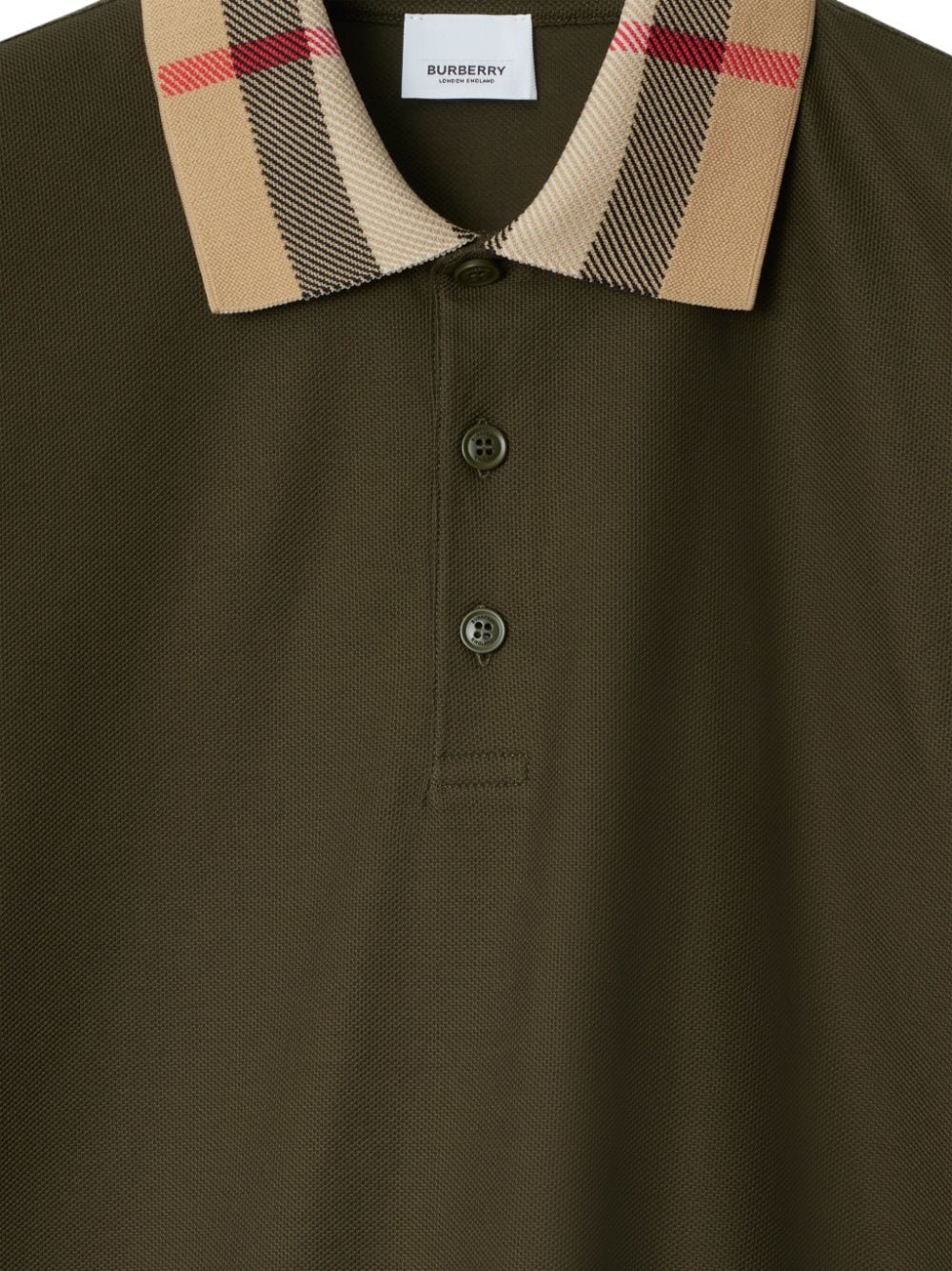 Burberry Geruit poloshirt - Groen