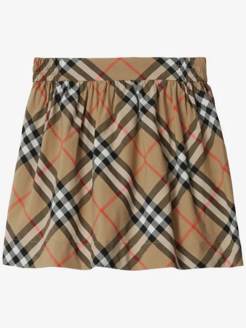 Burberry Kids Check cotton skirt