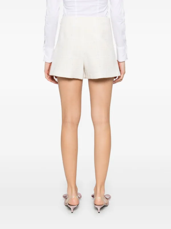 Maje ツイード プリーツミニスカート | ホワイト | FARFETCH JP 