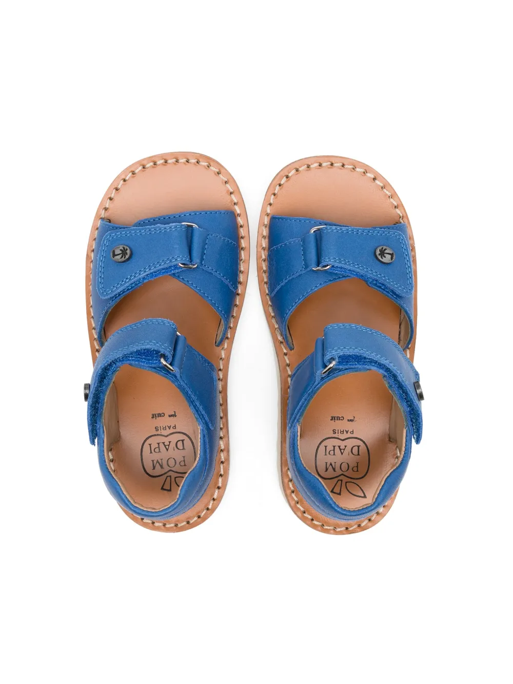 Pom D'api rivet-detail leather sandals Blue