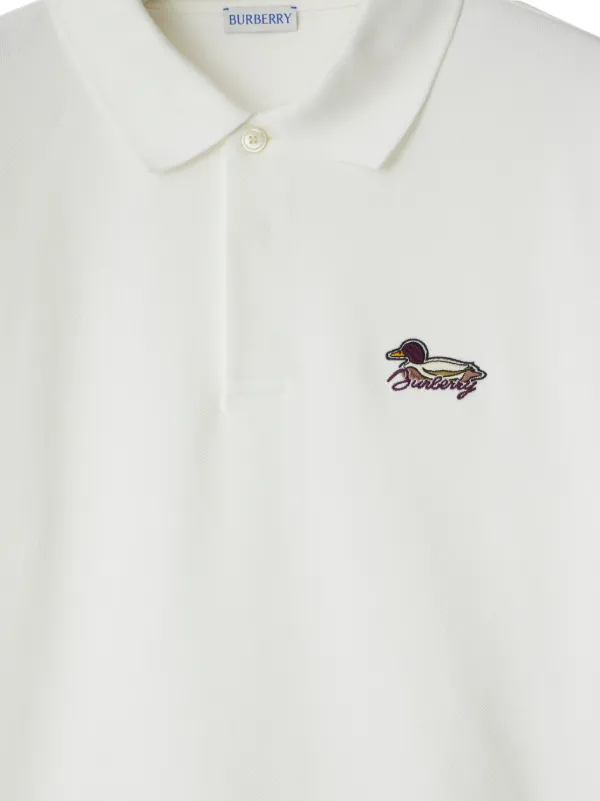 【送料&関税込】Burberry Polo Shirt With Logo Patch Burberry logo-patch Cotton Polo Shirt | Black | FARFETCH